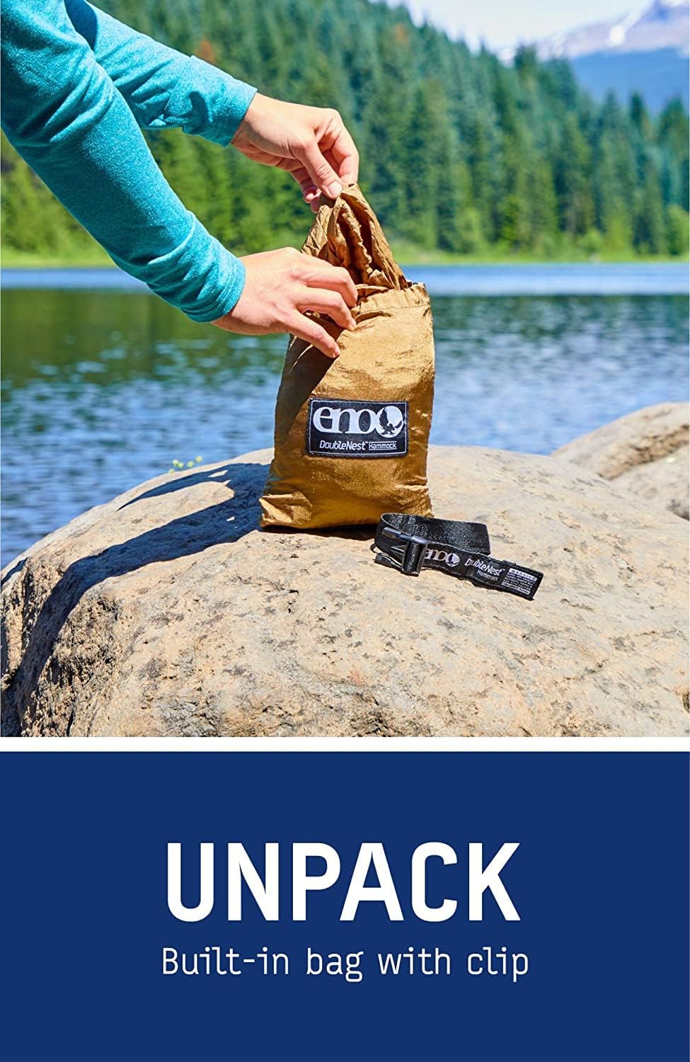 ENO, Eagles Nest Outfitters SingleNest Lightweight Camping Hammock, Orange/Grey