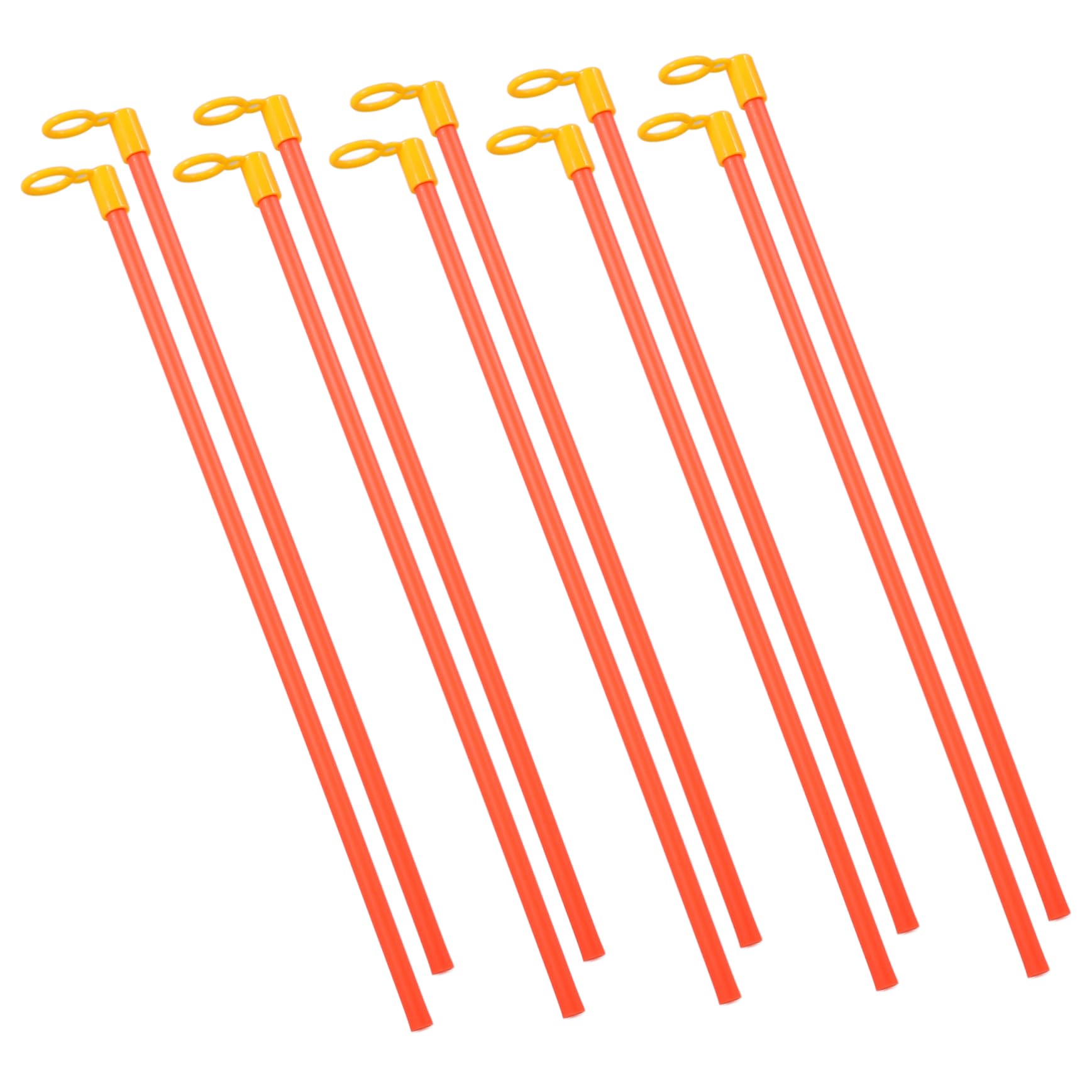 Toddmomy 10pcs Portable Lantern Pole Light Stick Festival Holder LED Handles Holding for Garden Straight Craft Lanterns Poles Bulk Handheld Hanging Rod Outside Material Sticks Modern Red