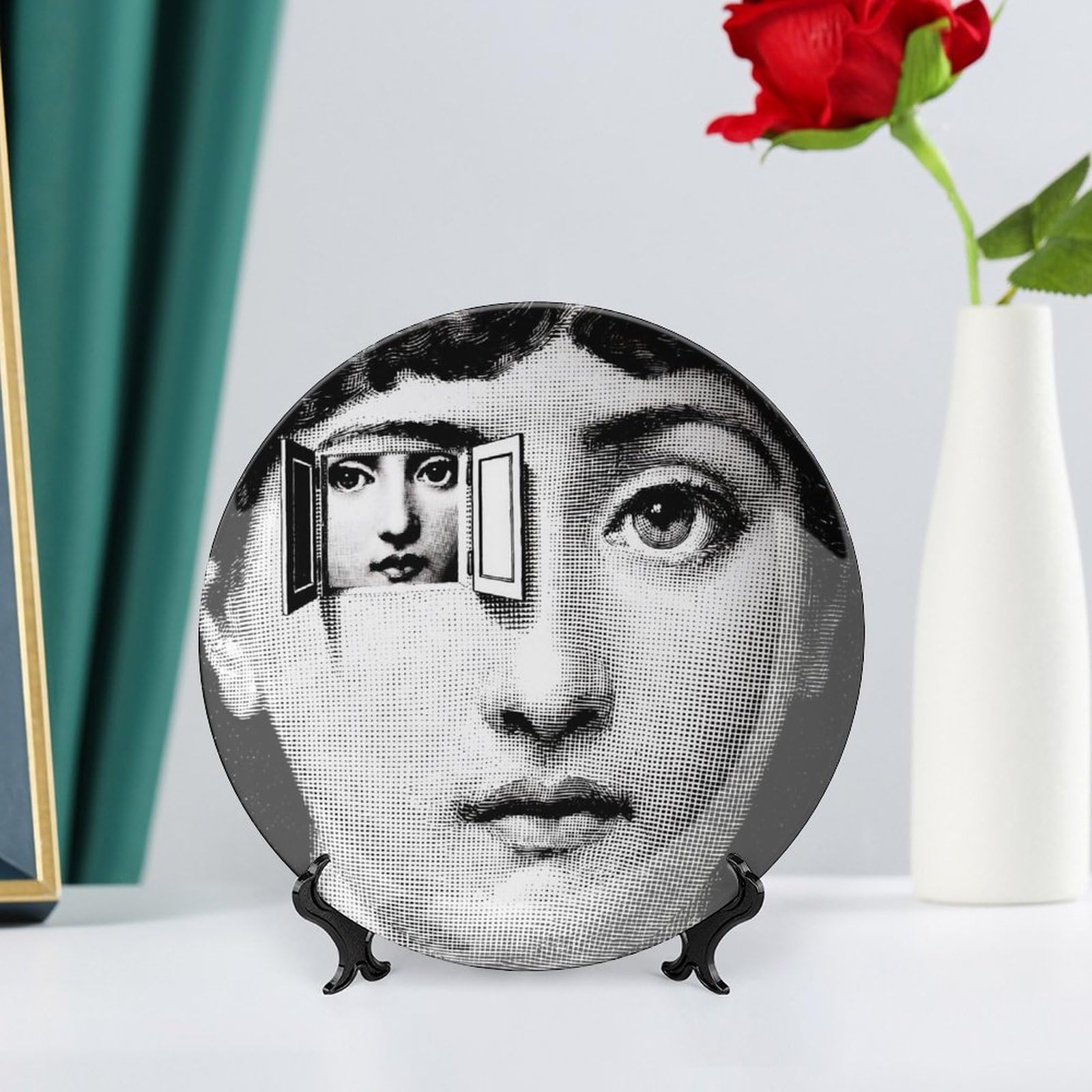 Piatto Decorativo Da Parete Lina Cavalieri Con Piastra Facciale Misteriosa 10,8inch