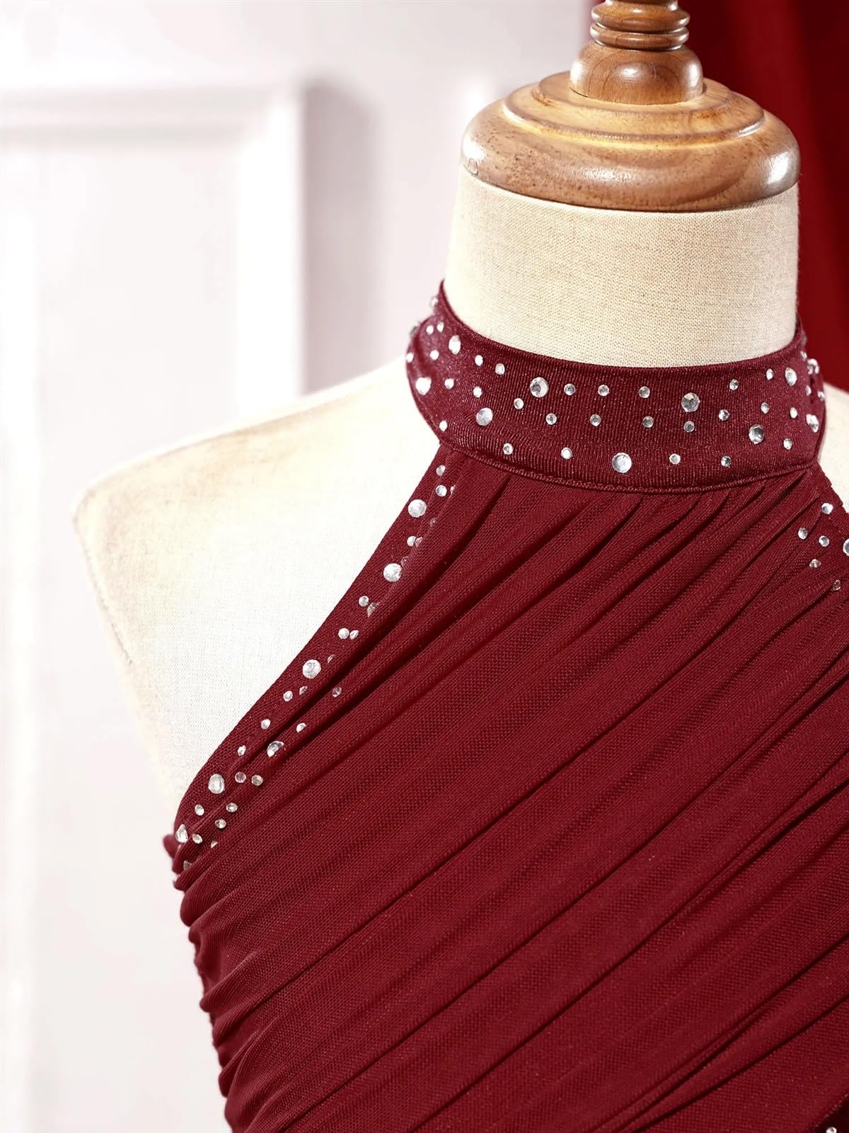 Gymnastikanzug Mädchen Ballettanzugkleid for Jazz-Lateintanzkostüm, rückenfreies Gymnastikkleid, Bühnentanzbekleidung(Color 1,12)