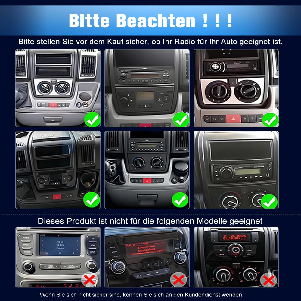 Junsun Android Autoradio für FIAT Ducato, Peugeot Boxer, Citroen Jumper (2006-2013), 6GB+128GB, 10.1 Zoll unterstützt 4G-SIM-Karte, CarPlay, Android Auto, FM Radio, Bluetooth, WLAN, Navigtion, SWC