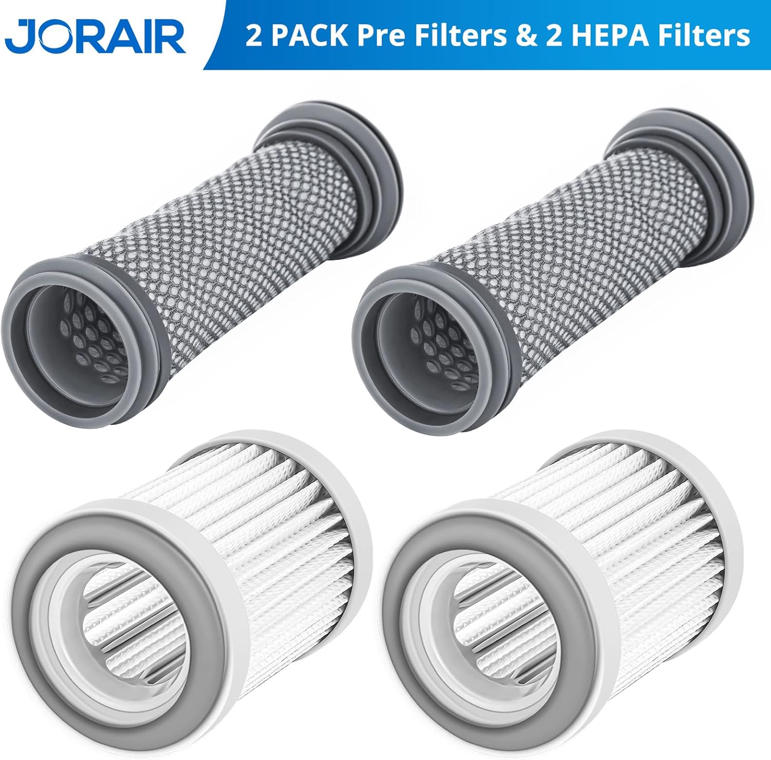 replacement filter kit compatible with tineco a10/a11 hero, a10/a11 master pure one s11, pwrhero11 snap cordless vacuum cleaner, 2 pack pre filters & 2 hepa filter 4 pack