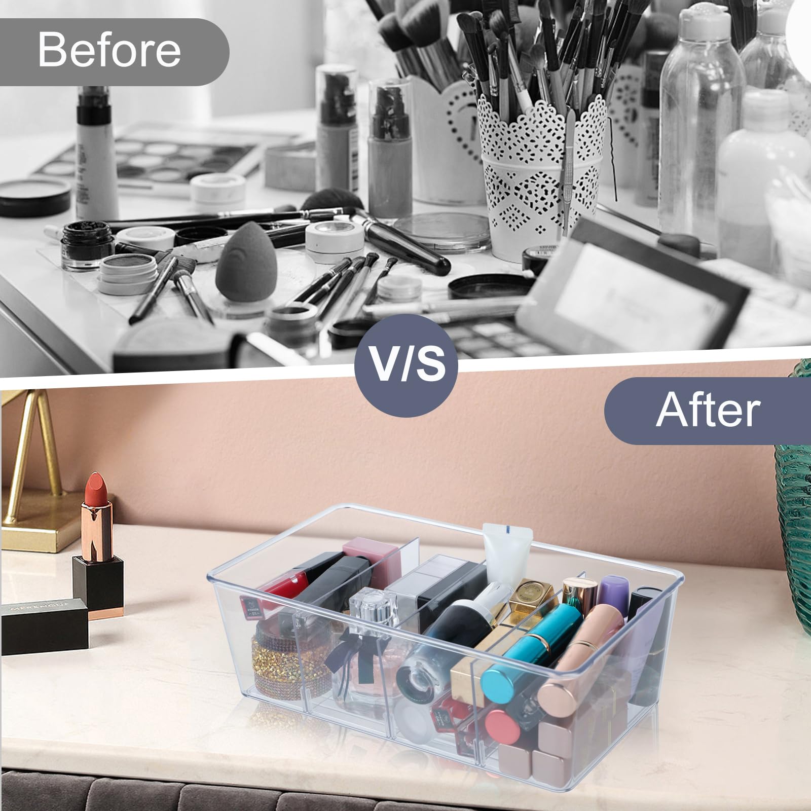 2 Organizer Frigo Con 4 Scomparti - Trasparenti, Senza BPA, Per Tè E Snack - Foto 8