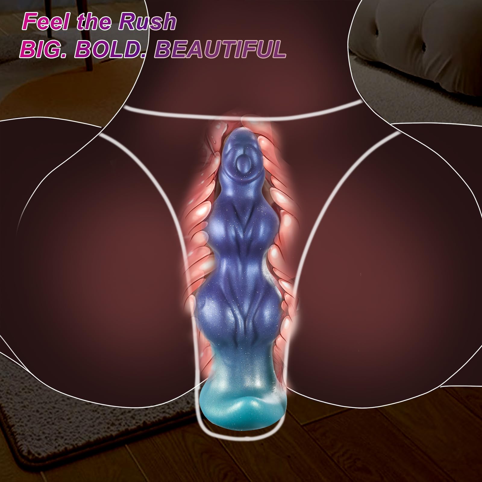 7" Thick Monster Dildo Horse Knot Dildo, Fantasy Dragon Knotted Dildos Big Dog Anal Dildos with 2 Knots, Massive Wolf Cocks Animal Toy for Butt Plug, Adult Sex Toys for Women Men Gay: 7 inches