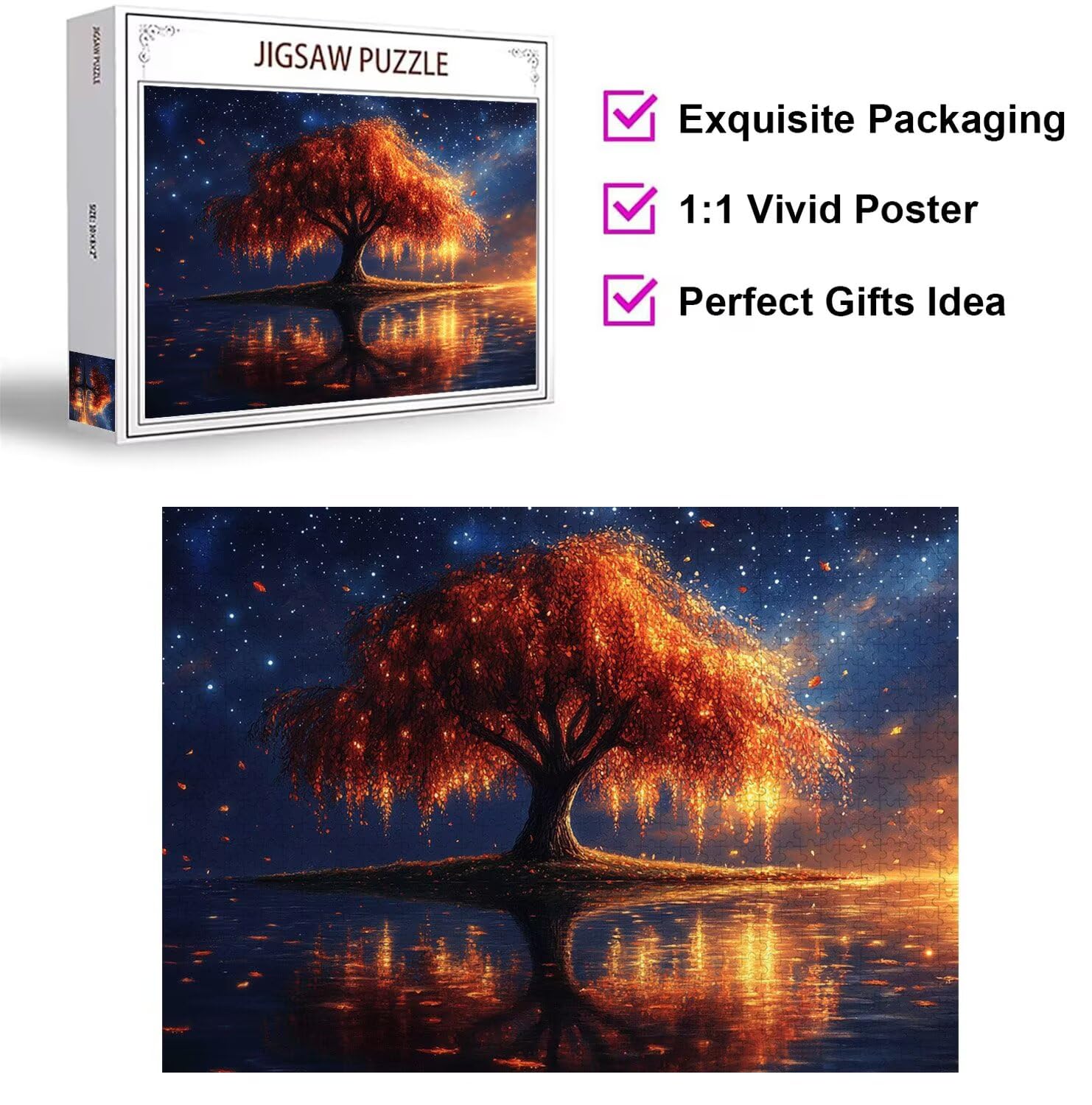 Puzzle dla dorosłych 2000, gwiaździste niebo, 99 x 70 cm, n-796
