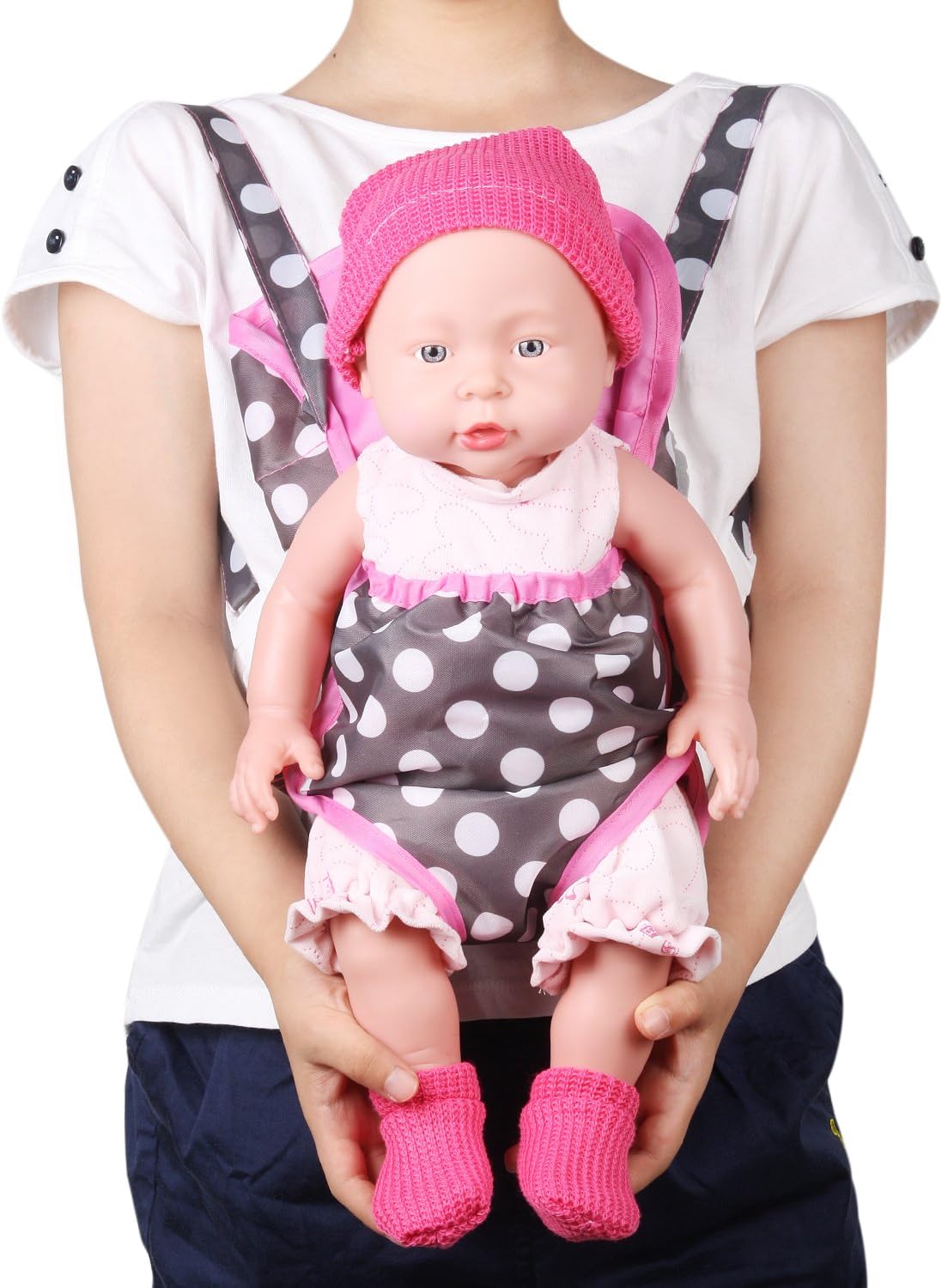 Doll Carrier Front Storage Bag Portable Bag for 14-15-16-17-18'' Doll