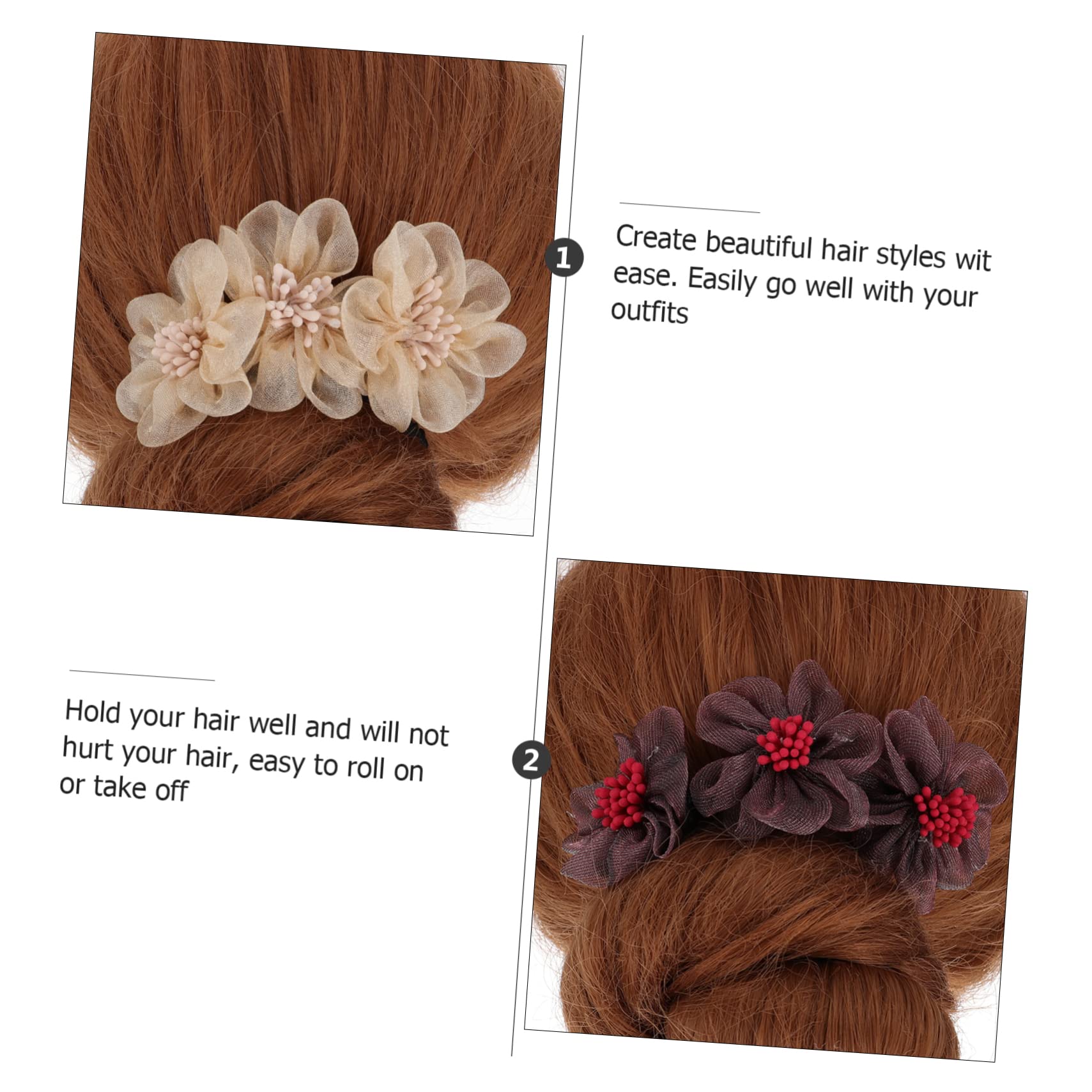 FRCOLOR 18stücke Teiliges Eleganter Blumen-haarbun-maker Für Stilvolle Hochsteckfrisuren Kinderfreundlich Und Langlebig Für Modische Looks Und Besondere Anlässe
