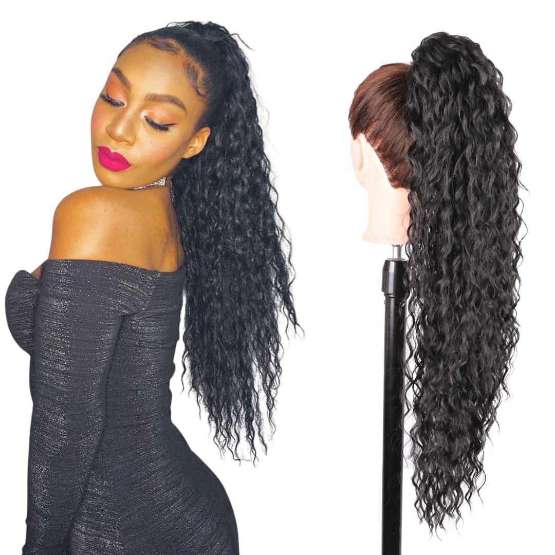 Ser Mulher Coda Di Cavallo Extension CAROL, Capelli Ricci, 70 cm (2 Natural Black)