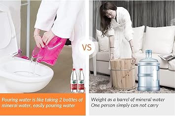WMHYLYH Movable Foot Soaker, Portable Feet Soaking Tub Massage Foot Bath Shoes, Bath Massager Basin Pedicure Feet Spa Shoes for Thermal Massage to Promote Blood Circulation (Medium, Red)