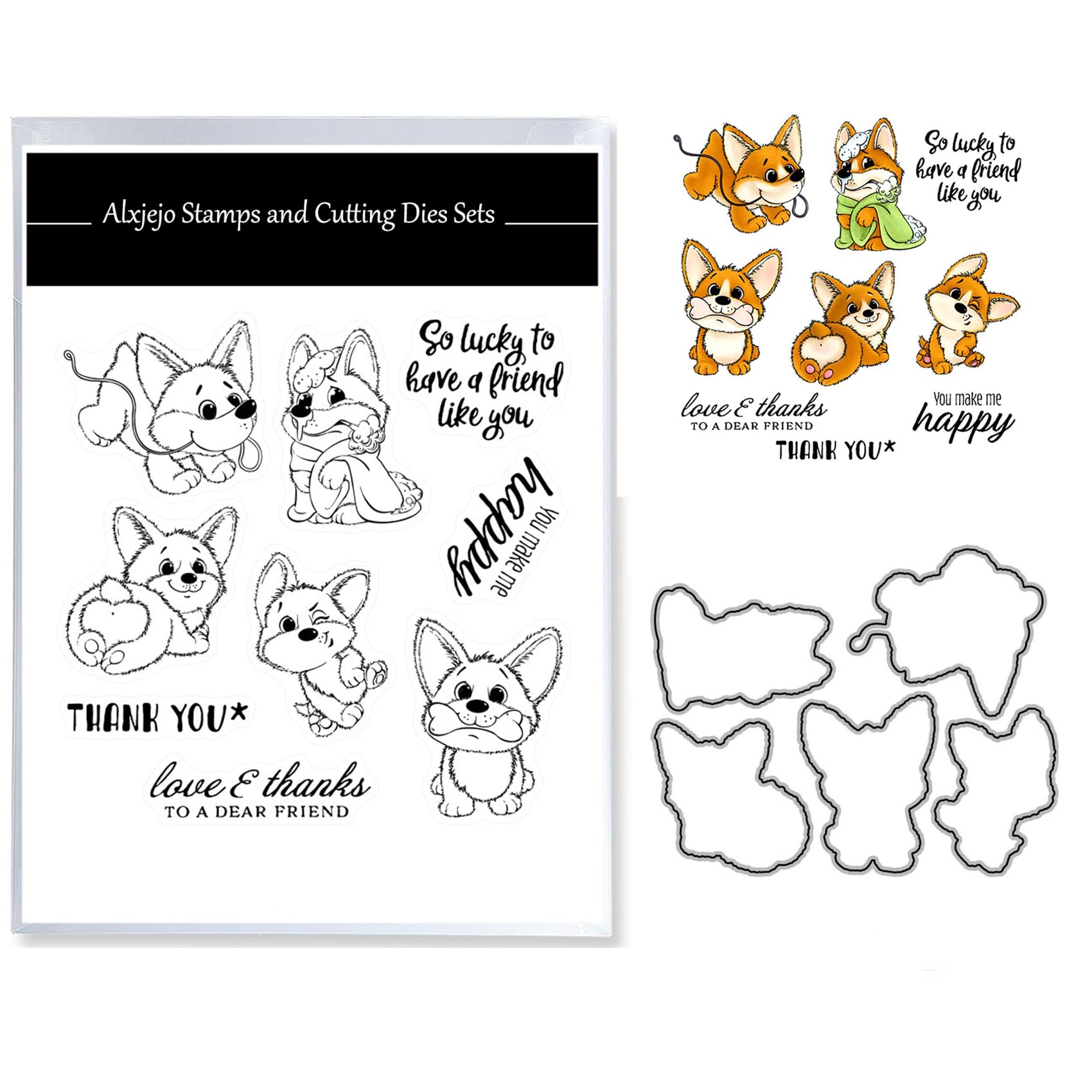 Alxjejo Cutting Dies and Stamps Set 2024-2025-2026,Stamps and die for Card Making for DIY Birthdays, Thanksgiving Day, Valentine's Day, Scrapbooking, Art Craft, Festivals Greeting Card Album