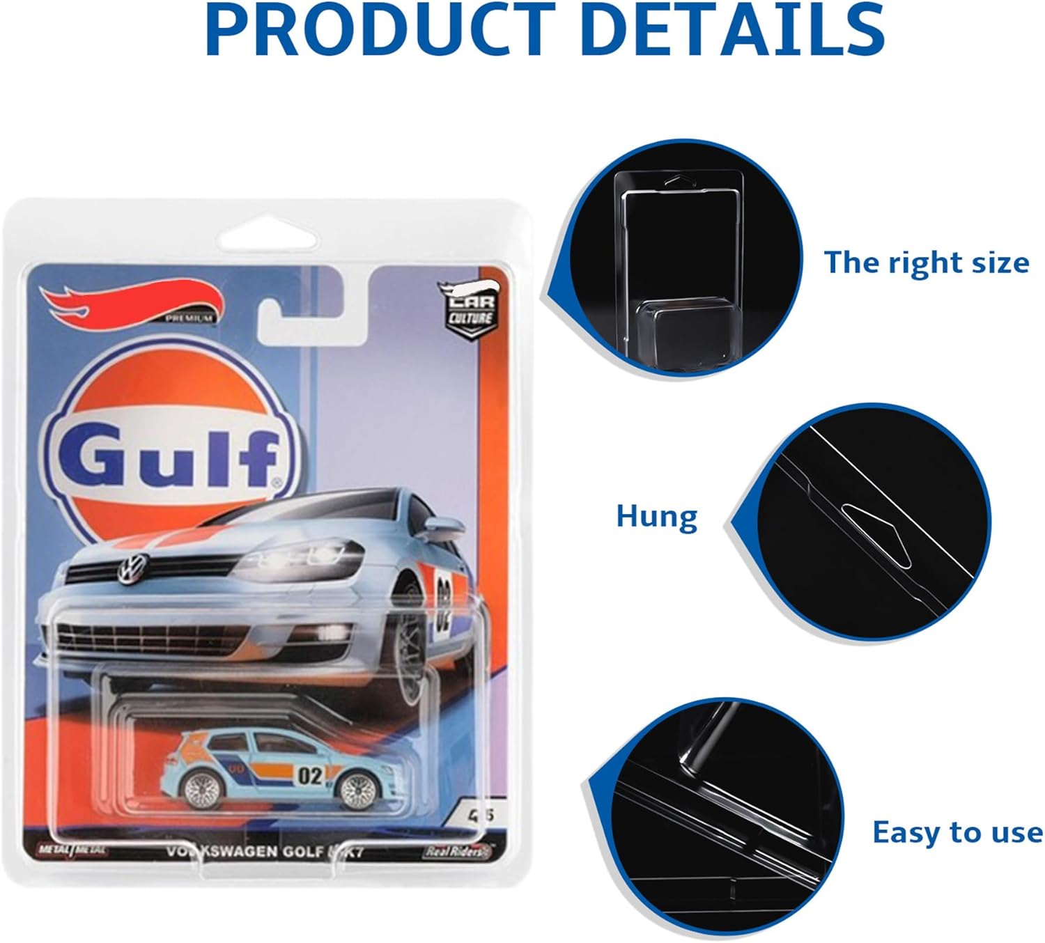 12 pcs Clamshell Premium Protector Case Compatible with Premium Hot Wheels Pop Culture Series – 0.75MM Thick Clear PET Protector Packs Blister for car Set