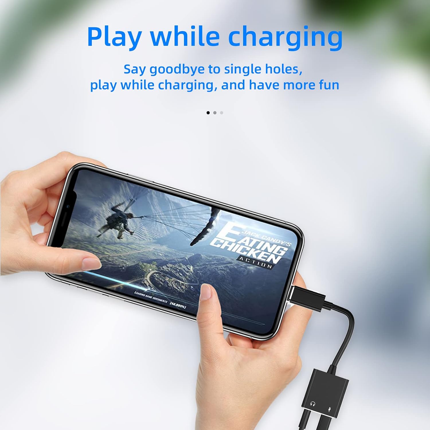 Lightning to 3.5mm Splitter 2in1 Iphone AUX Adapter for Headphone Jack Cable Dongle Charger Cord MFI Certified Audio Adaptador Para for 13 12 11 Pro Max X 8 7 Plus Ipad Music Earphone Converter image 2