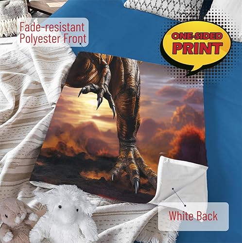 Vista 12 de Manta personalizada de dinosaurio, manta personalizada de dinosaurio para niños, regalo de foto personalizado para él, manta Minky de 50 x 60