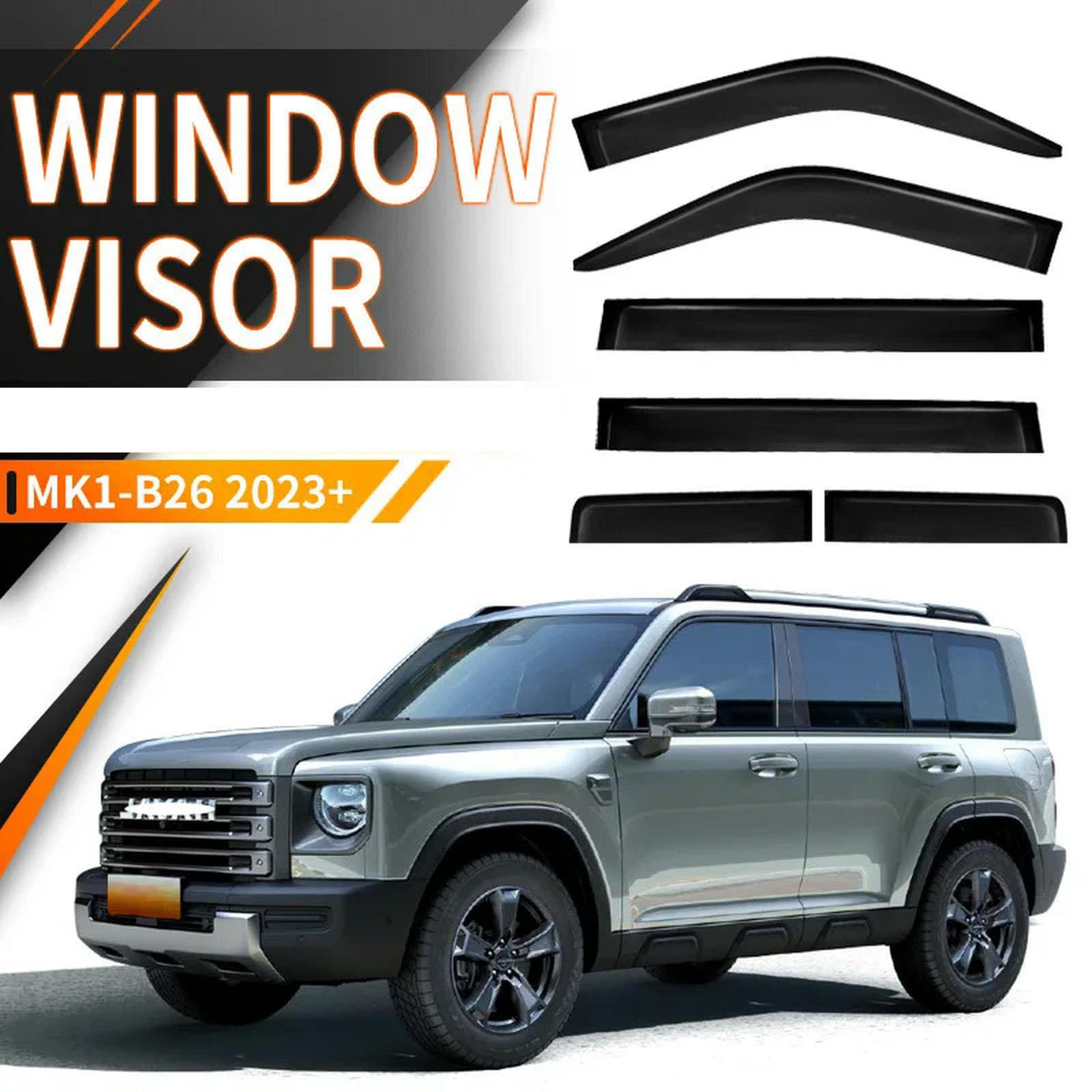 Osłony przeciwdeszczowe i osłony szyb samochodowych,Dla HAVAL Raptor 2023,osłony okienne,osłony przeciwwietrzne i osłony przeciwwiatrowe