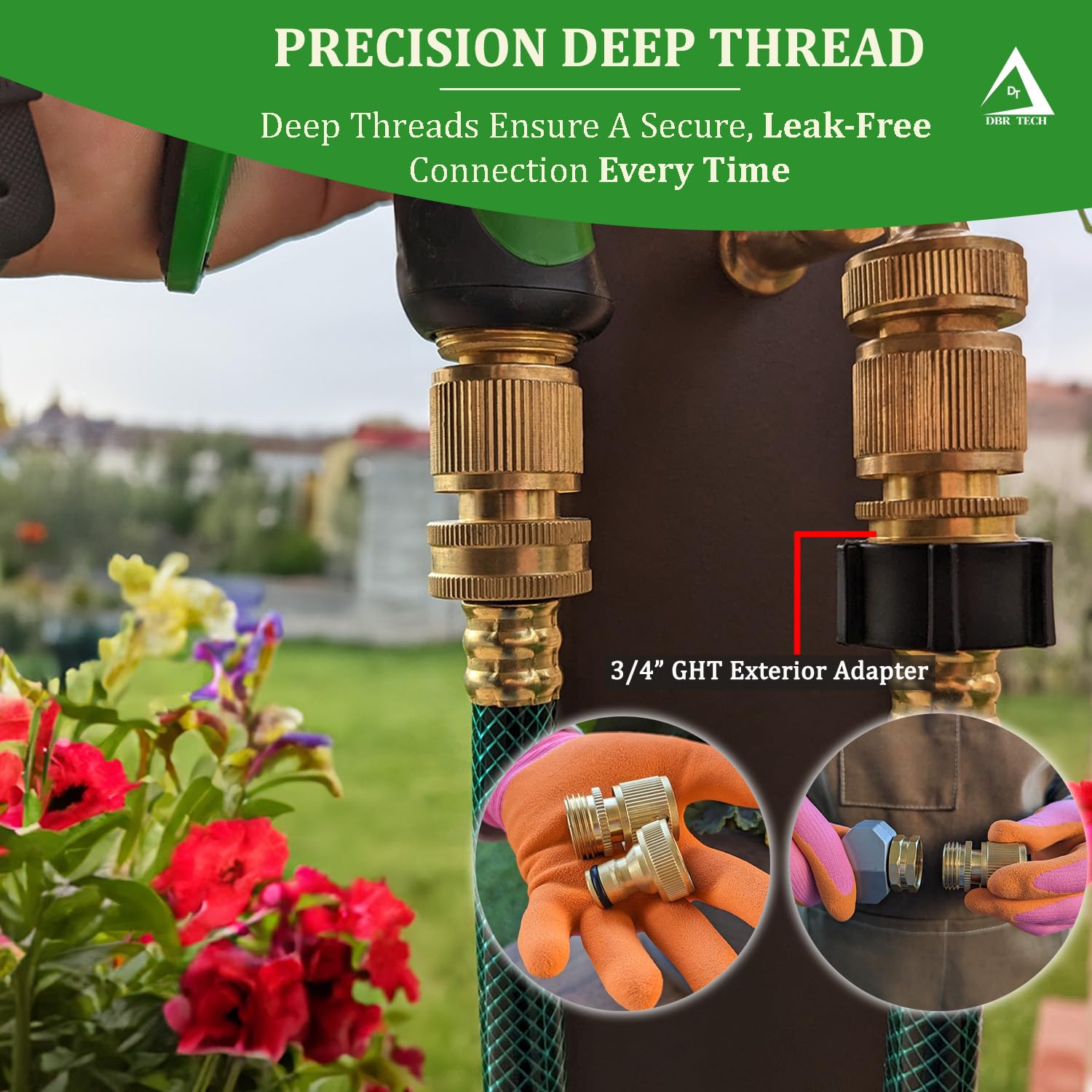 Accesorios de conexión rápida para manguera de agua de alta resistencia (latón de alta calidad para una durabilidad superior), conector de manguera de liberación rápida, apto para mangueras de