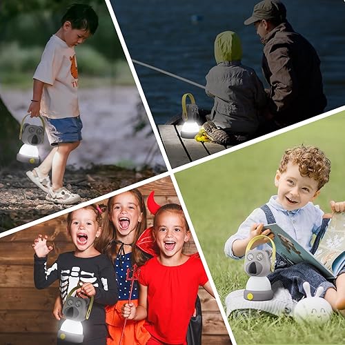 Miniatura 6 de Faroles de campamento para niños, linterna para niños, luz nocturna a pilas para emergencias, huracanes, lámpara ligera para tienda de campaña
