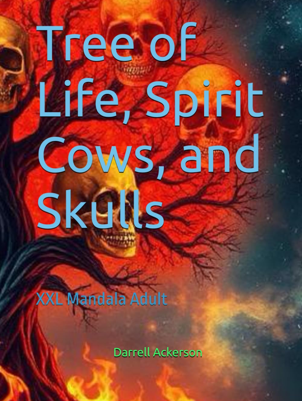 Tree of Life, Spirit Cows, and Skulls: XXL Mandala Adult Coloring Book