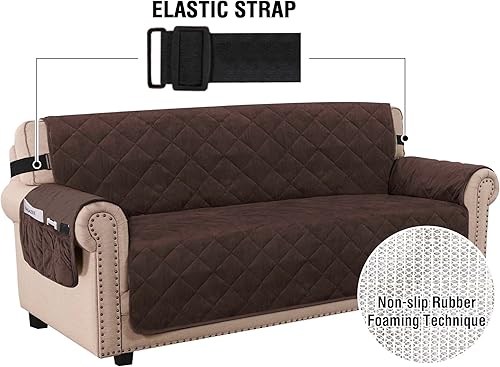 Vista 67 de H.VERSAILTEX Fundas reclinables acolchadas de terciopelo grueso para silla reclinable, funda de sofá reclinable con respaldo antideslizante y correa