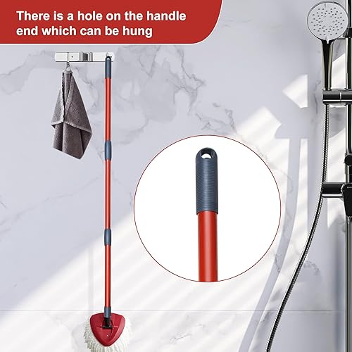 Miniatura 4 de Mango de repuesto para trapeador giratorio compatible con trapeador giratorio O Ceda, mango de repuesto de trapeador de 4 secciones de 30 a 58