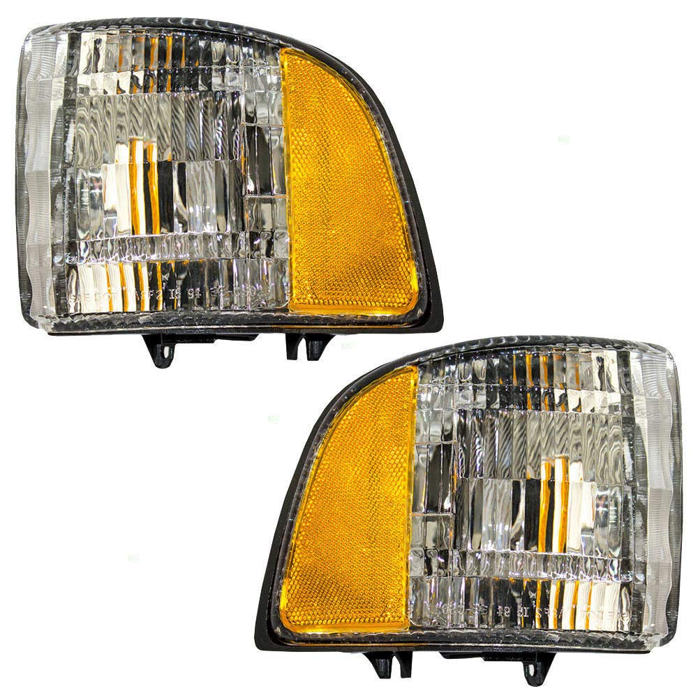 Parts N Go 1994-2002 Pickup Parking Turn Signal Light Set Front Driver & Passenger Side Left Right - CH2520119 CH2521119 55054773AD 55054772AD