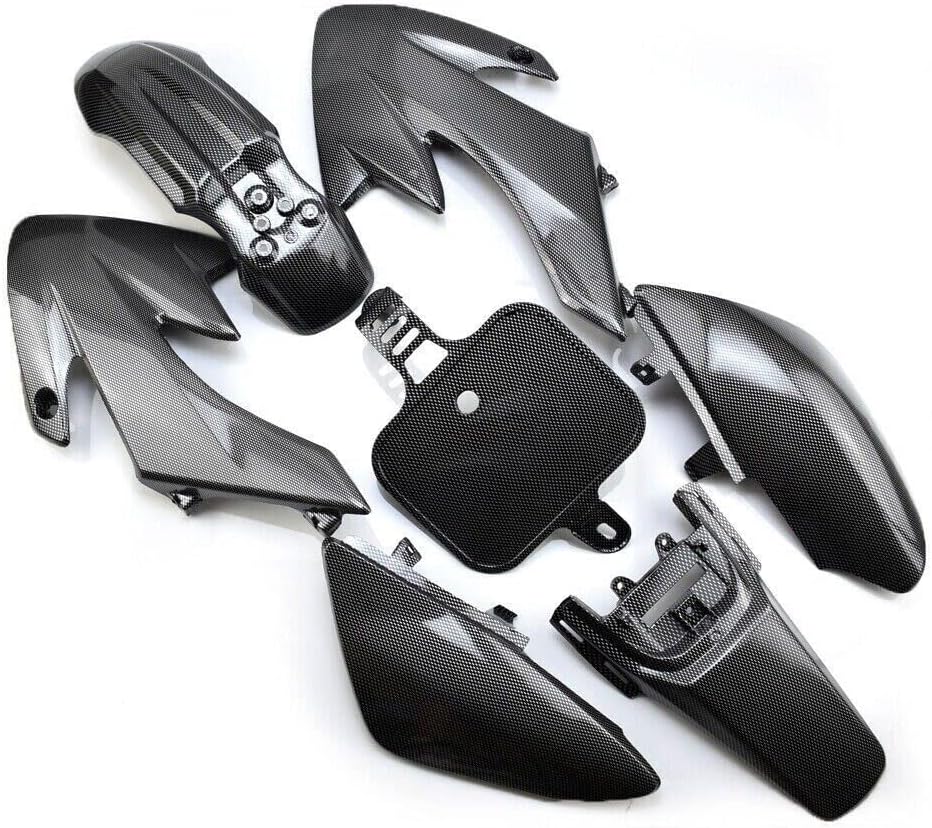 NEWANIME(R) Carbon Fiber Full Boby Plastic Fairing Kit for Honda CRF XR 50 XR50 CRF50
