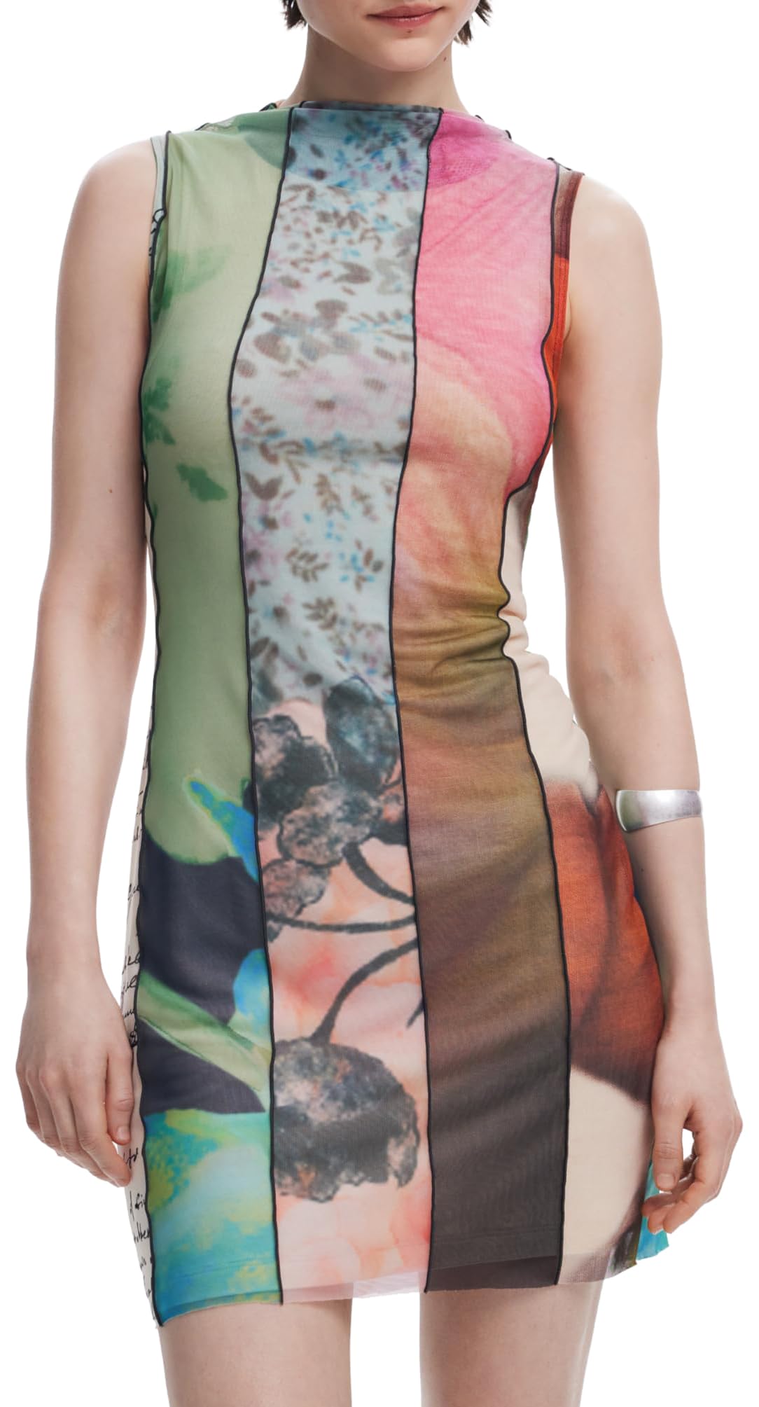Desigual Womens Panel Mini Dress