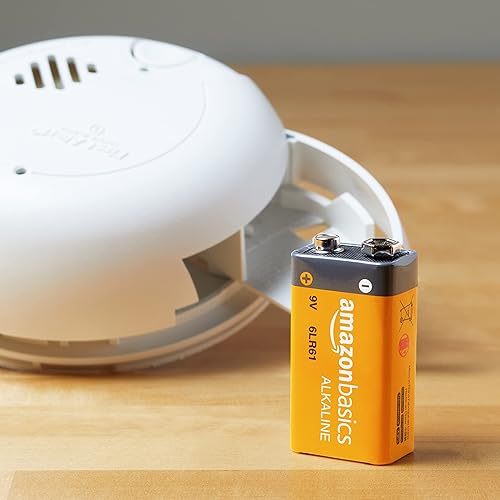 Miniatura 5 de Tienda Basics Baterías alcalinas multiusos de rendimiento de 9 voltios, 5 años de vida útil, 192 unidades en total, 8 paquetes de 24