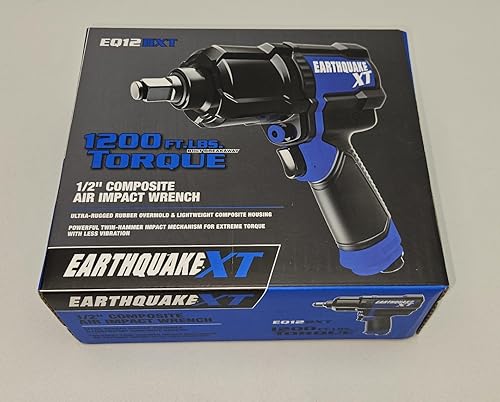 Miniatura 2 de Generic Earthquake XT Llave de impacto de aire compuesto de 12 pulgadas, azul, 1200 ft. lbs. Torque de ruptura de pernos, pulsador FWDREV