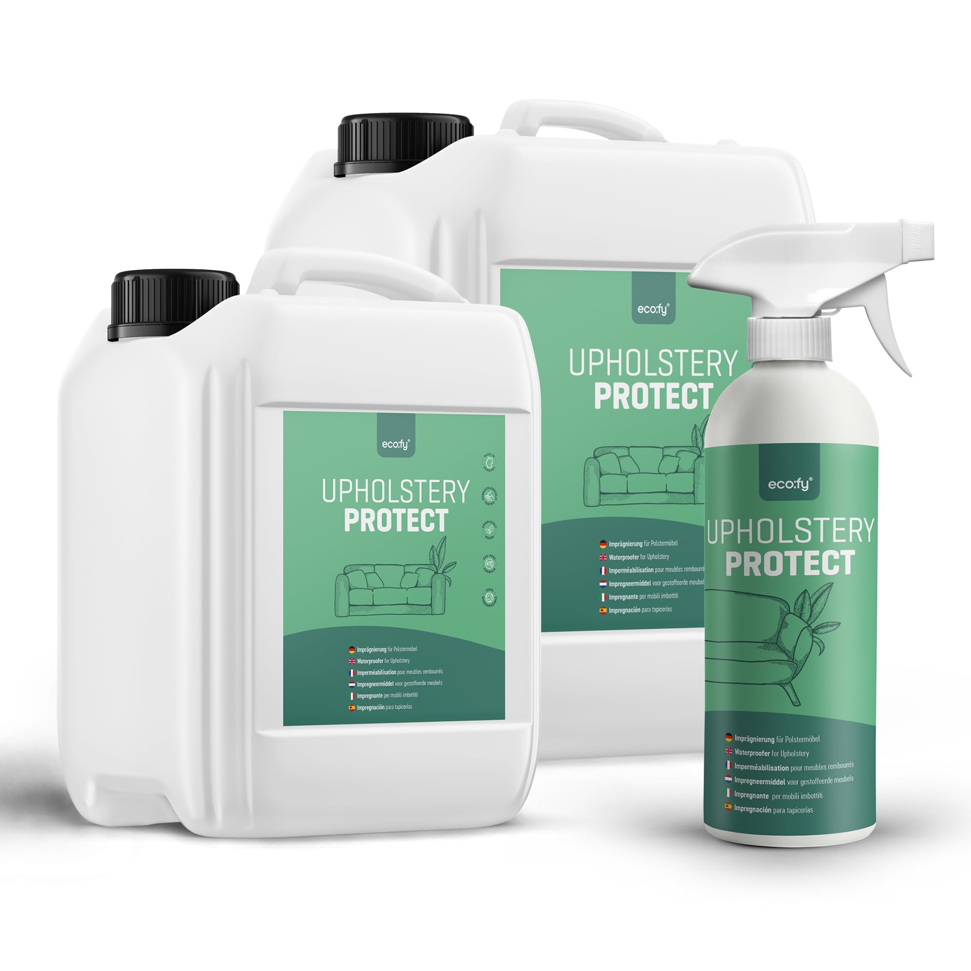 Impregnazione Tessuto Pelle Effetto Perlato Divano Poltrona Protezione Macchie Liquidi Sporco (2,5 L)