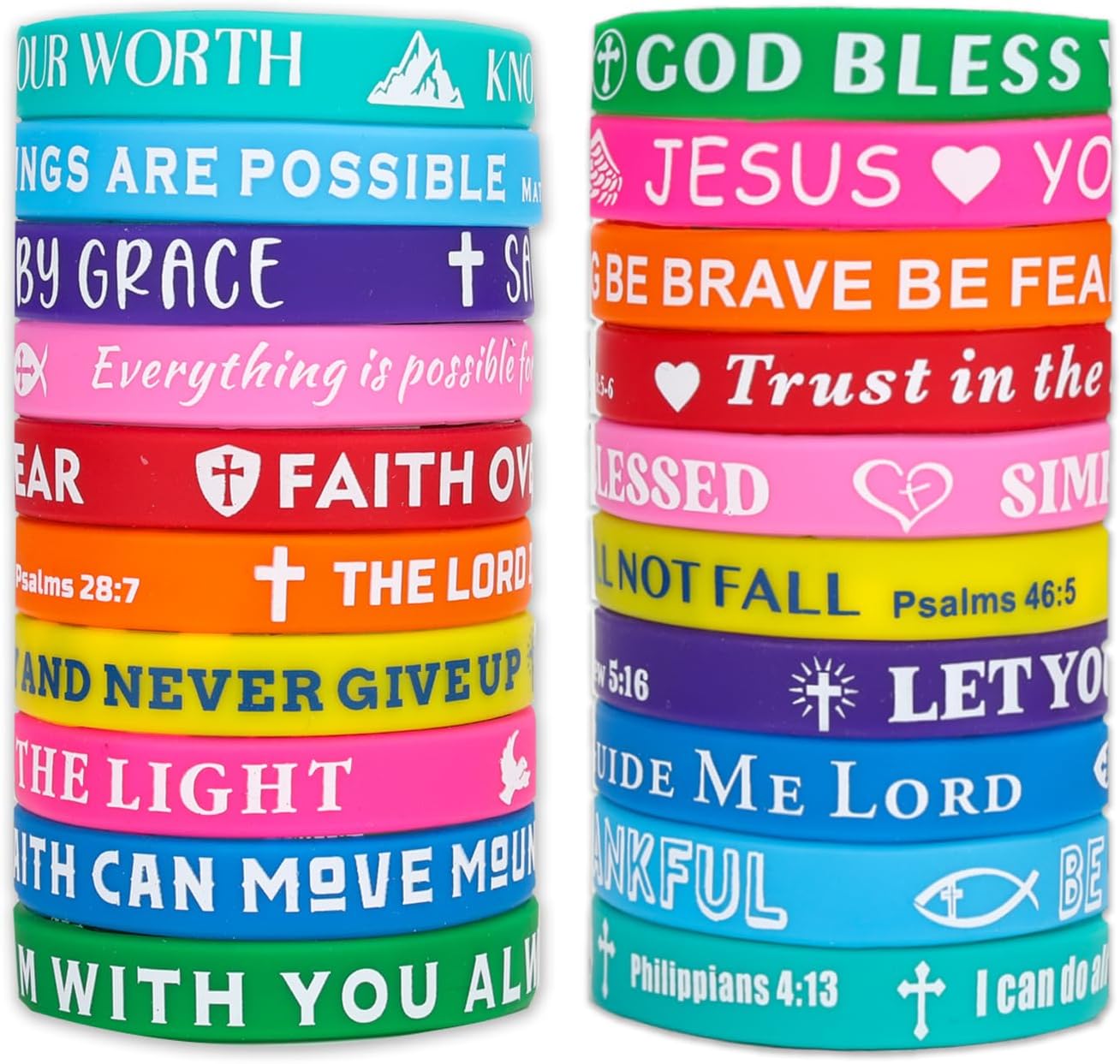 Colorful Silicone Bracelets Christian Jesus Wristbands for