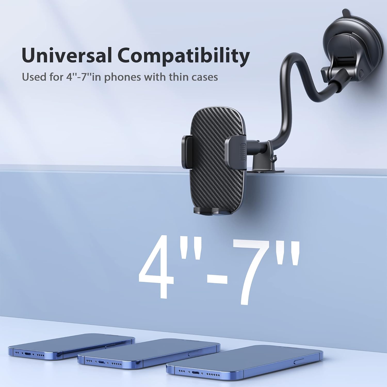 Buy Cell Phone Holder Car [Upgraded 14Inch Long Arm]Windshield Phone