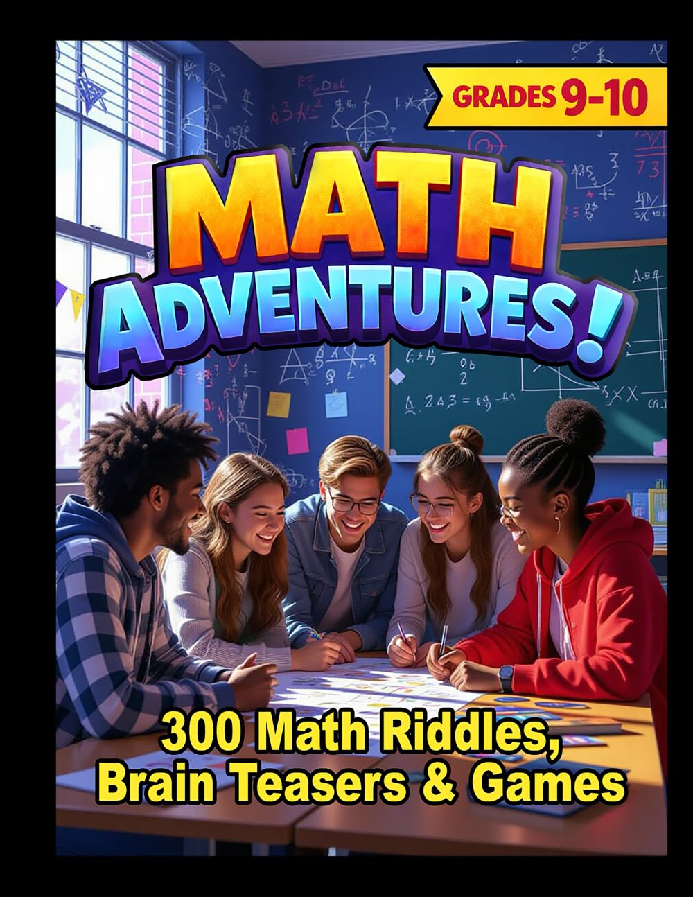 MATH ADVENTURES - Grades 9-10: 300 Math Riddles, Brain Teasers & Brain Game