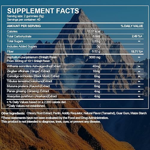 Miniatura 7 de Nutra Pure Himalayan Shilajit Gummies con Ashwagandha y Gokshura | Más de 85 minerales traza, ácido fúlvico, probado en laboratorio, 100% natural y