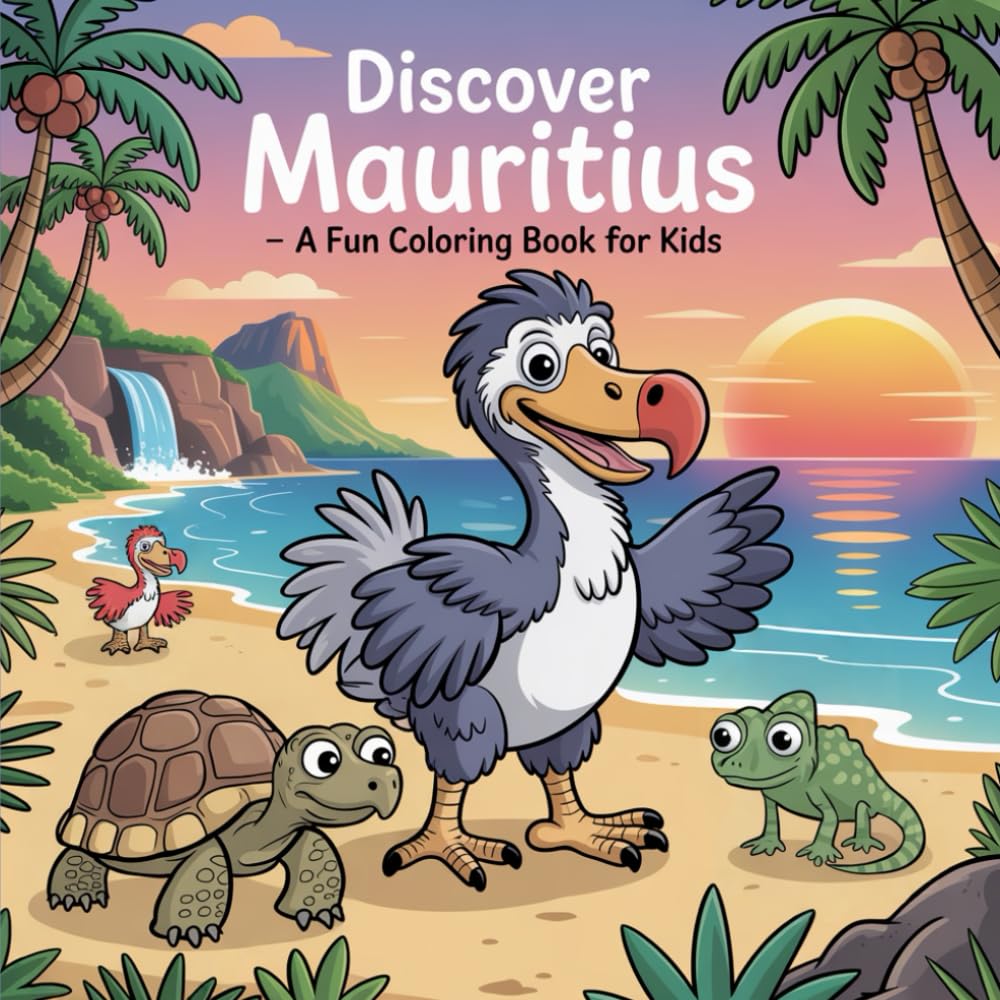 Discover Mauritius – A Fun Coloring Book for Kids: Tropical island animals, beaches, food and culture – 100 fun pages to color, explore and play |Ages ... explorers |coloring book | travel journal