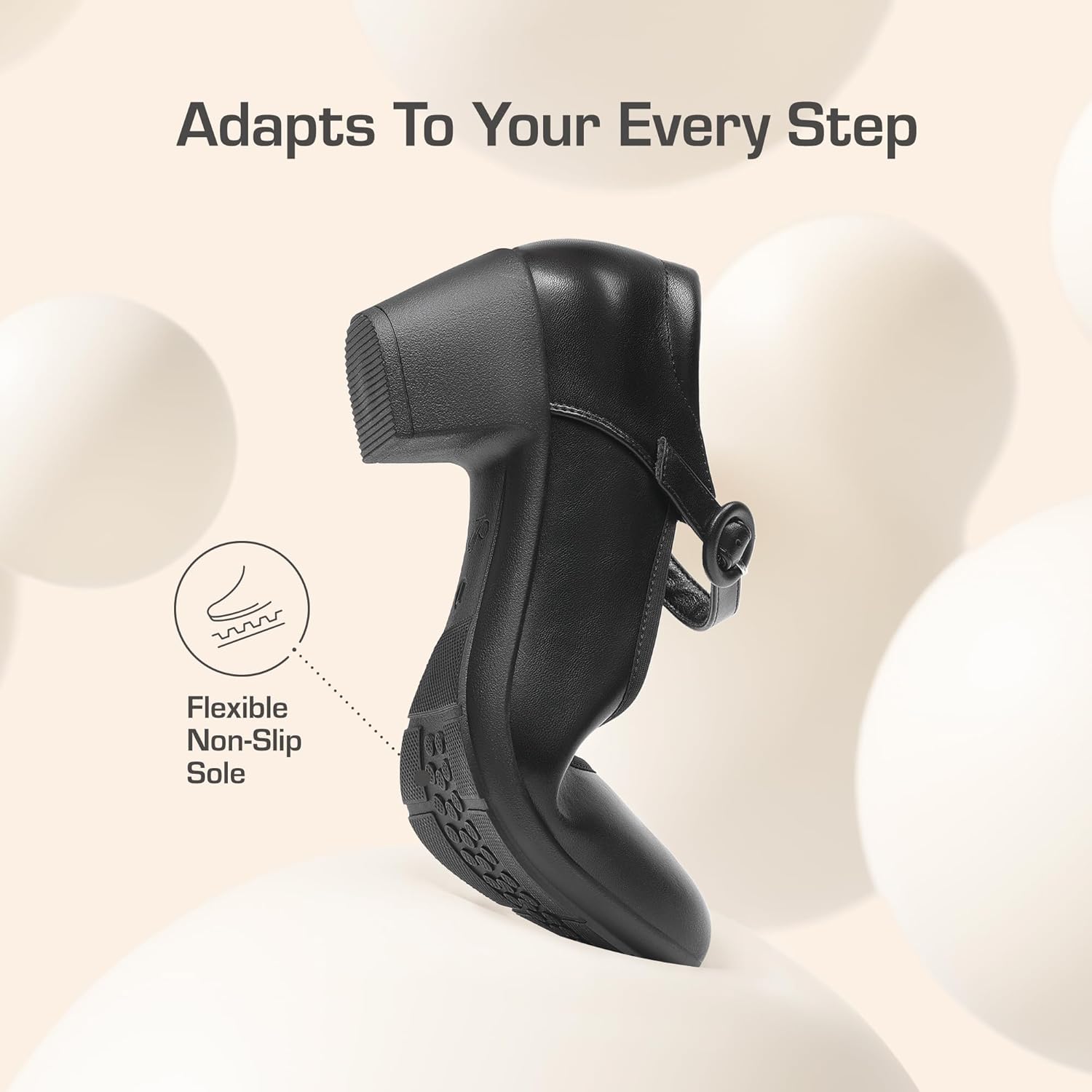 DREAM PAIRS Mary Jane Shoes Women Low Chunky Heels Closed Toe Pumps Comfortable Work Business Dress Shoes - Image 6