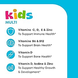 One A Day Kids Multivitamin Gummies, Kids Vitamins with Vitamin C, D, E & Zinc for Immune Support, Childrens Gummy Vitamins, Assorted Fruit Flavors, 60ct (Packaging May Vary)