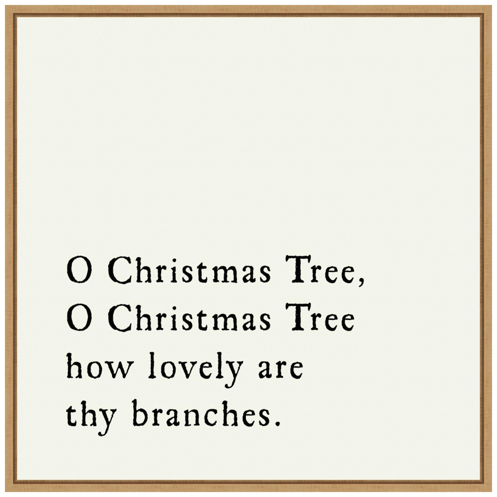 Amanti Art Framed Canvas Wall Art 30x30 O Christmas Tree Portfolio, Framed Wall Art Canvas, Holidays Artwork, Modern Decor, Large Poster Painting for Living Room, Bedroom, Bathroom,