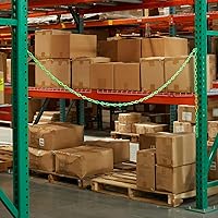 Vista 31 de Stockroom Plus Barrera de seguridad de cadena de plástico amarillo neón, rollo de 100 pies con eslabones de 1.5 pulgadas, rollo de cadena de neón