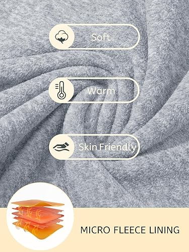 Miniatura 46 de MAGCOMSEN Camisas para hombre con cremallera de 1/4, sudadera de forro polar de peso medio, manga larga, sudaderas atléticas Blanco cremoso,Marrón