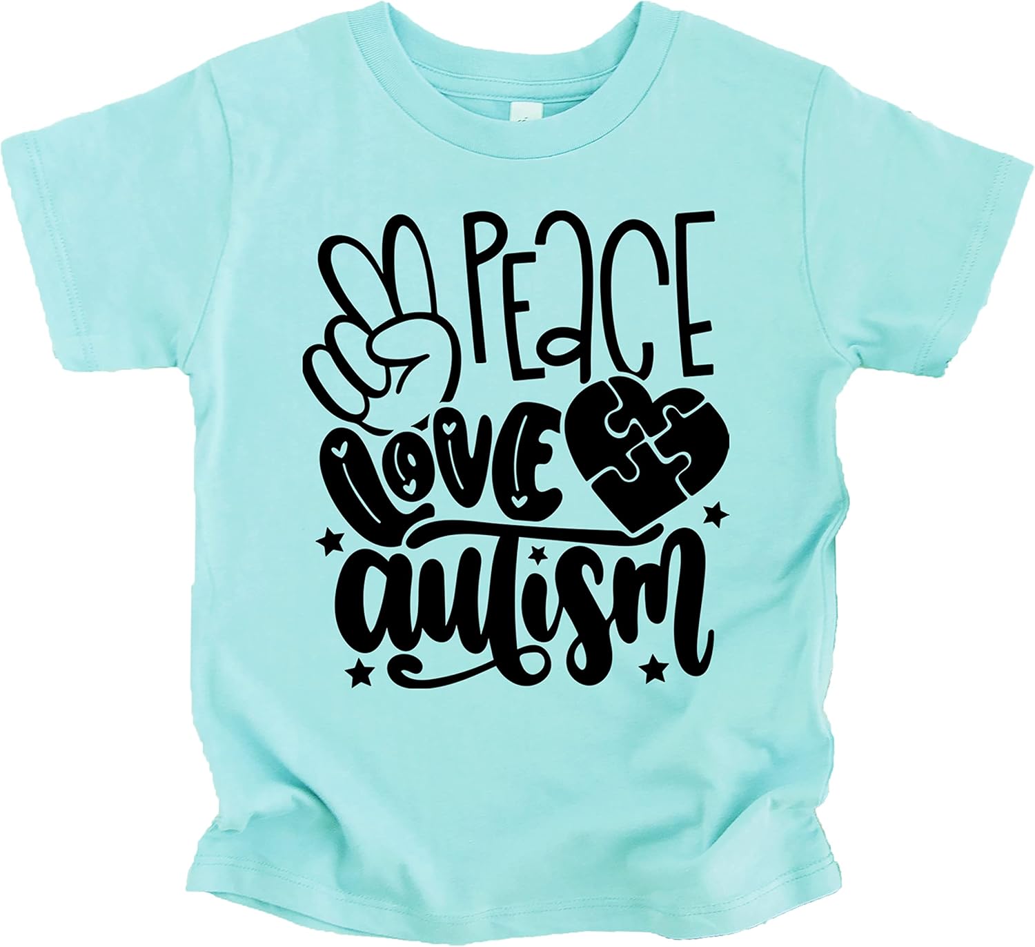 Peace Love Autism Awareness Baby & Toddler Youth Shirt for Boys & Girls