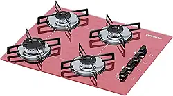 Cooktop 4 bocas Chamalux ultra chama Bivolt Gás Natural Trempe de Chapa Rosa