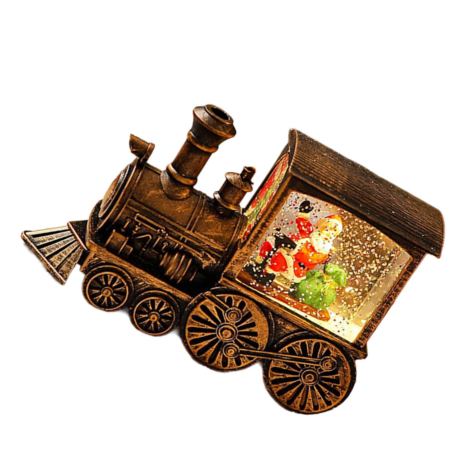 Tsophreniq Festival Santa on a Train Ornament Delicate Santa Snowman Train Decoration Suitable for Gift Give Occasion Festival Home Decors