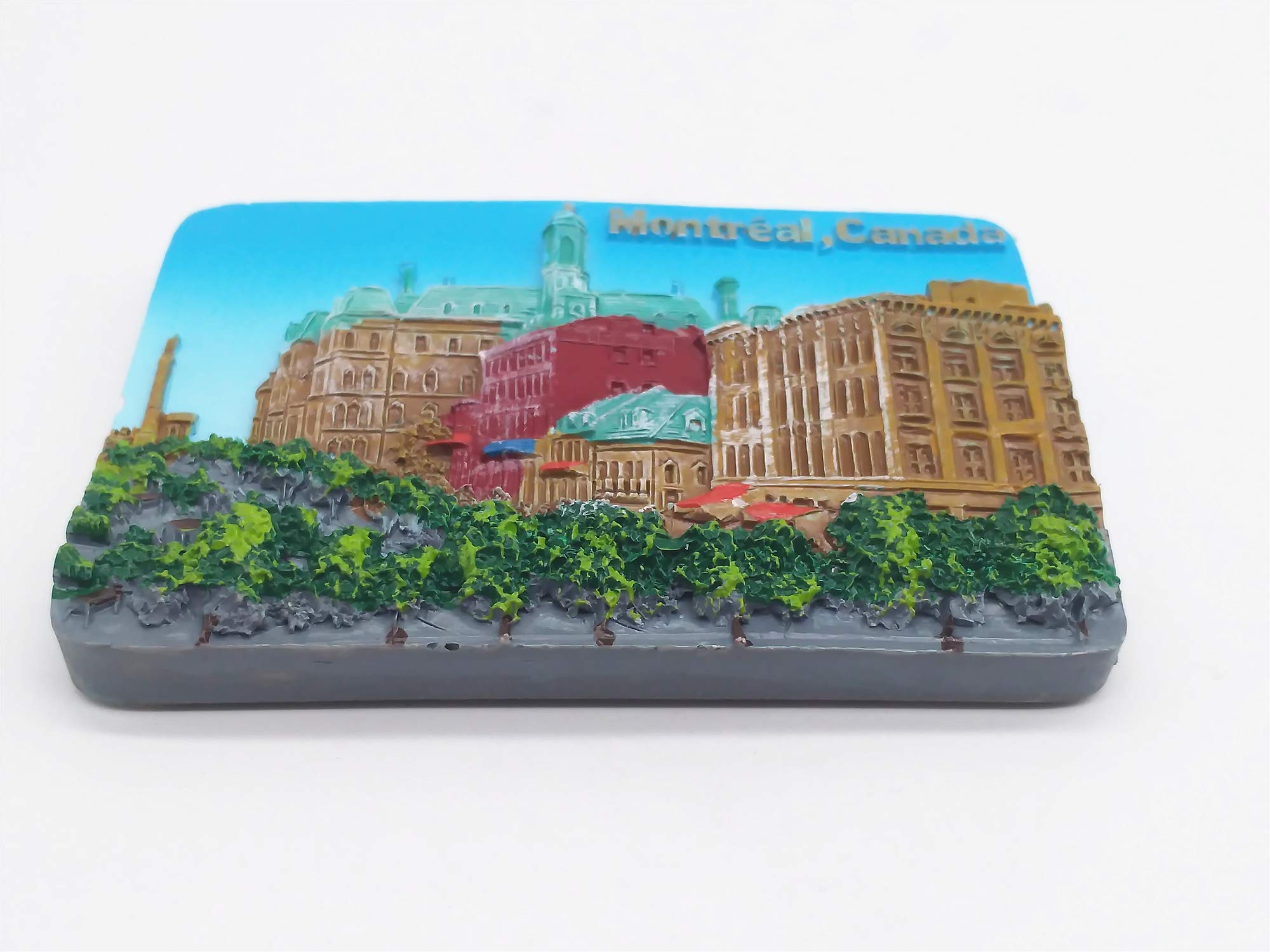 Magnete da frigorifero in legno 3D per Montreal, Canada, città