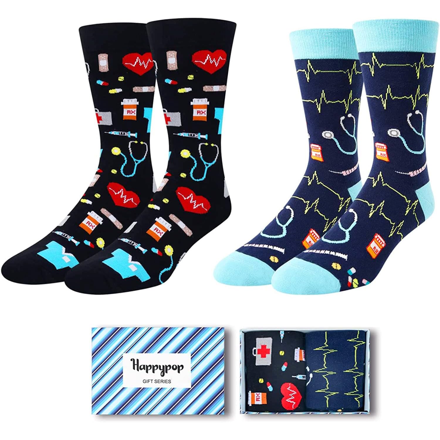 Funny Socks Gift for Men - Medical Worker Gifts Sneaker Bigfoot Vegan Nurse Socks