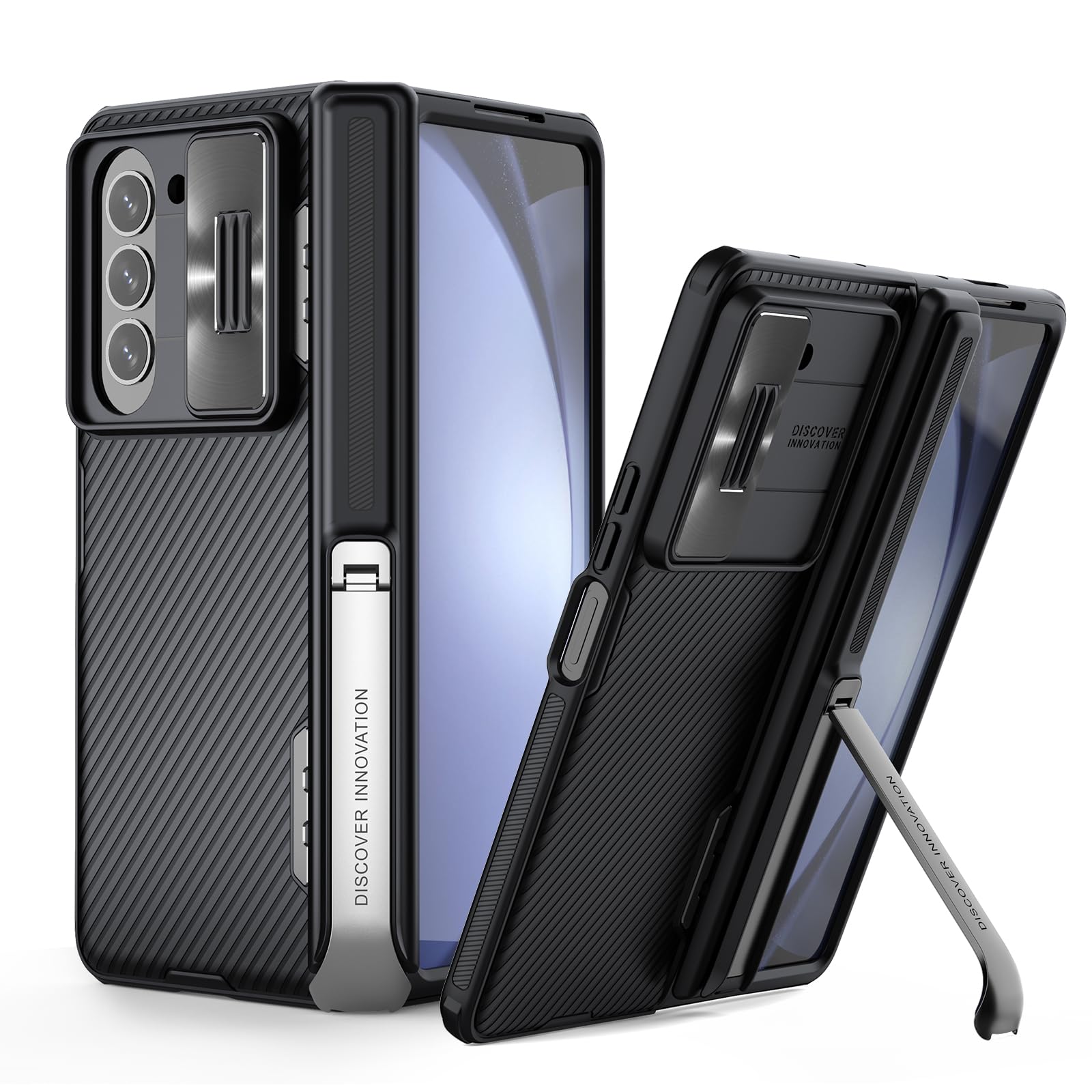 NillkinCamshield for Samsung Fold 5 Case, Snug Fit, Hinge Protection, Tactile Touch, Shockproof Protective Phone Case for Samsung Galaxy Z Fold 5 - Black