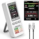 HOUND-1011S Portable Radon Detector, High-Accuracy Sensor for Home, Lightweight, Audible & Visual Alarms, Long-Term Monitoring, Easy-to-Use Radon Tester in pCi/L or Bq/m³ for Basement