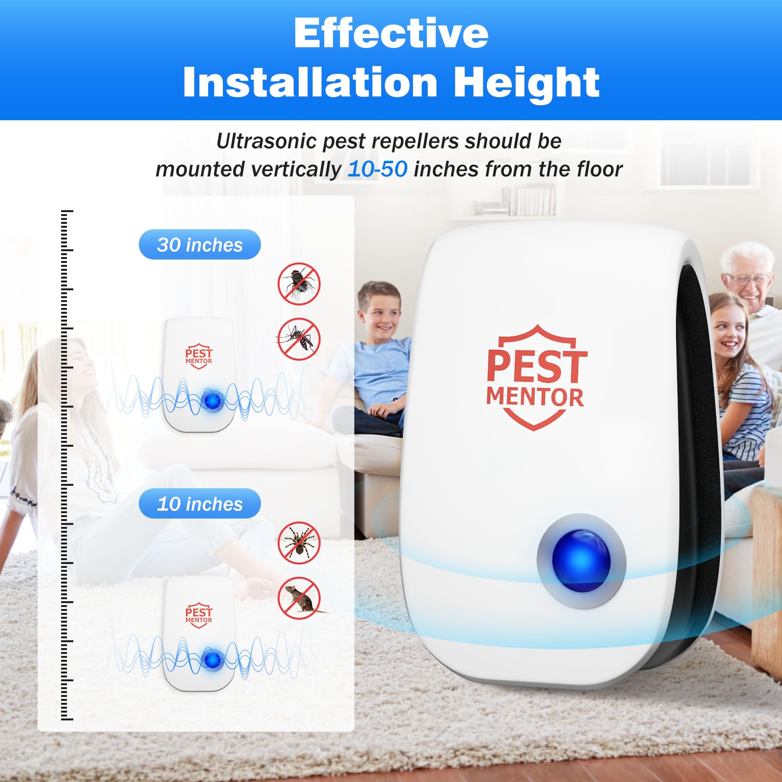 10 Pest Repeller Packs, Pest Control Insect Repeller for Mosquito, Roach, Family Friendly Pest Control for Home Office Kitchen - 4
