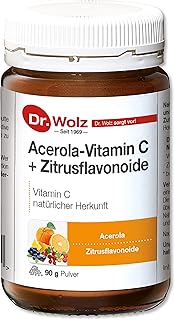 Acerola-Vitamin C + Zitrusflavonoide von Dr. Wolz, mit Vitamin C natürlicher Herkunft, 90 g