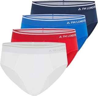4-Pack Men's Bamboo Briefs - Soft and Comfortable Underwear Briefs with Tagless Waist - Stretch Fit Pants for Men with No Front Opening