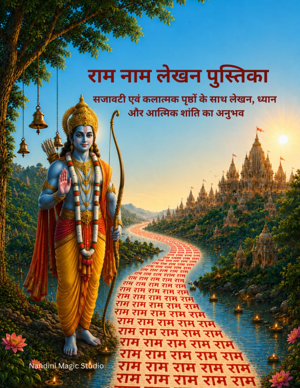 राम नाम लेखन पुस्तिका: सजावटी एवं कलात्मक पृष्ठों के साथ लेखन, ध्यान और आत्मिक शांति का अनुभव